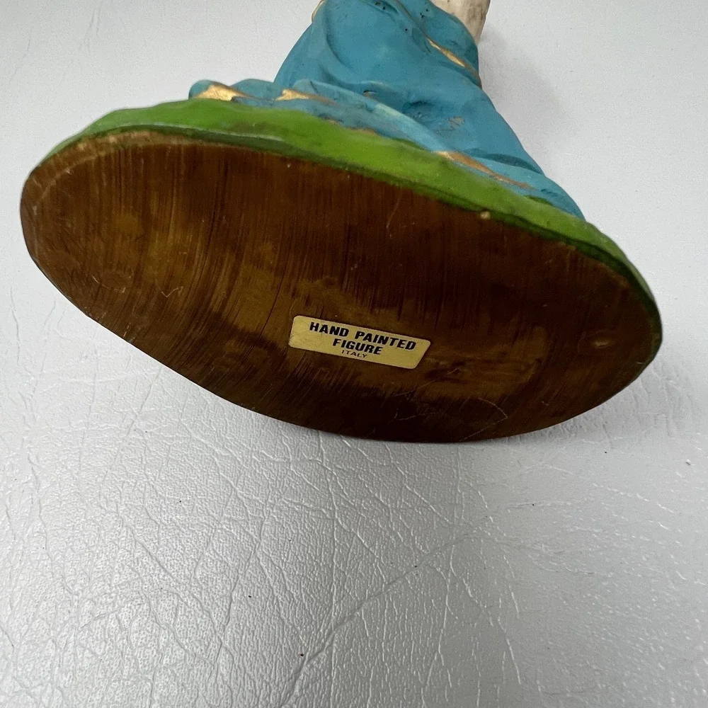 Vintage Virgin Mary Figurine Nativity Creche Hand Painted in Italy 7‎ inch